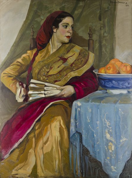Mujer y naranjas